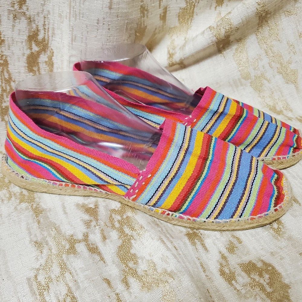 Casa Hernandez Colorful Espadrilles Flats Size 10
